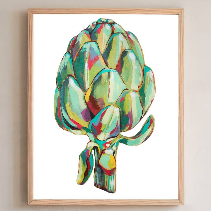 Artichaut - Impression d'art de cuisine pour la vente par Laurel Greenfield Art