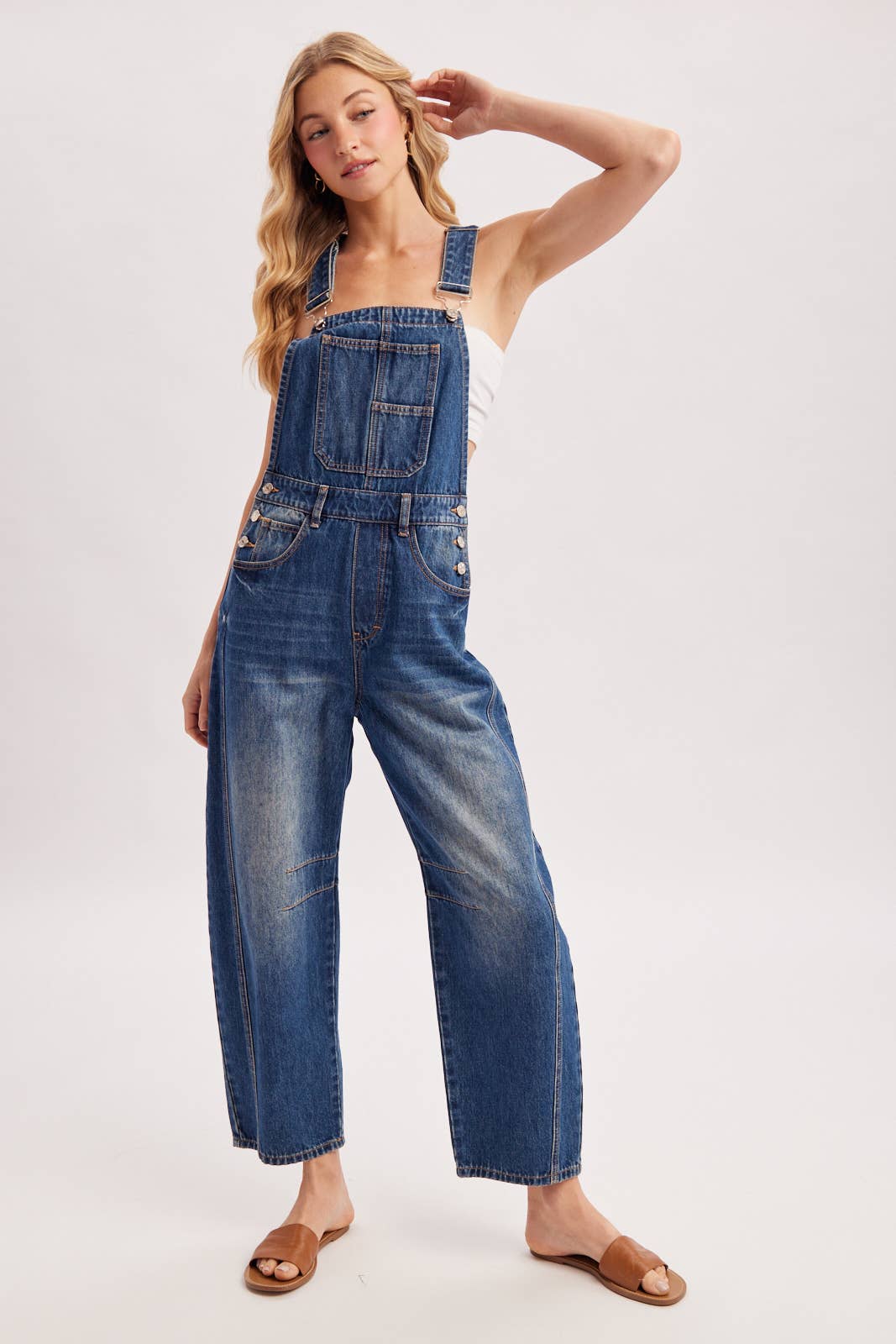 Bluivy - Wholesale Overalls - Women's - DENIM BARREL OVERALLS21