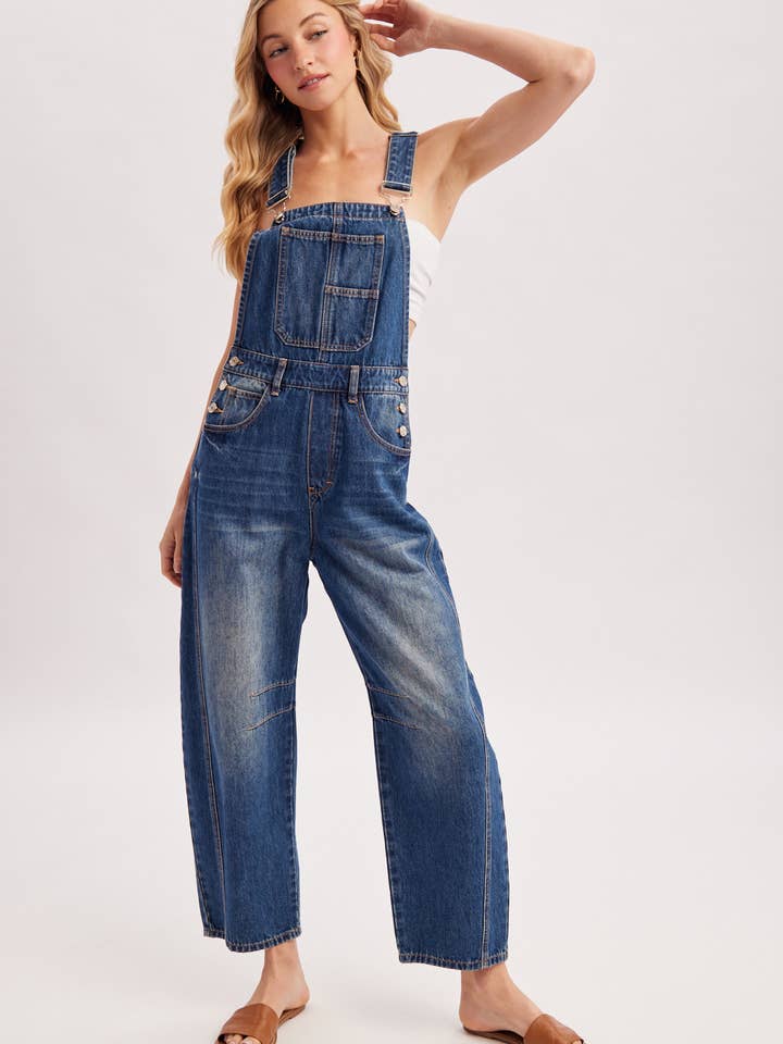 Bluivy - Wholesale Overalls - Women's - DENIM BARREL OVERALLS21