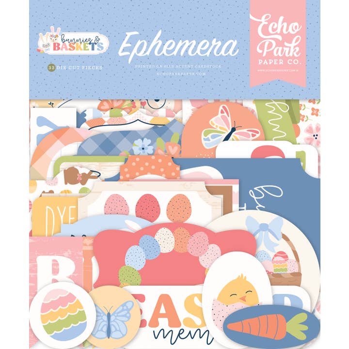 Coelhinhos e Cestos: Efémera por atacado de Echo Park Paper Co.