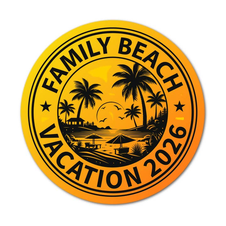 Family Beach Vacation 2026 Sticker for wholesale by Stick-It Expressions
