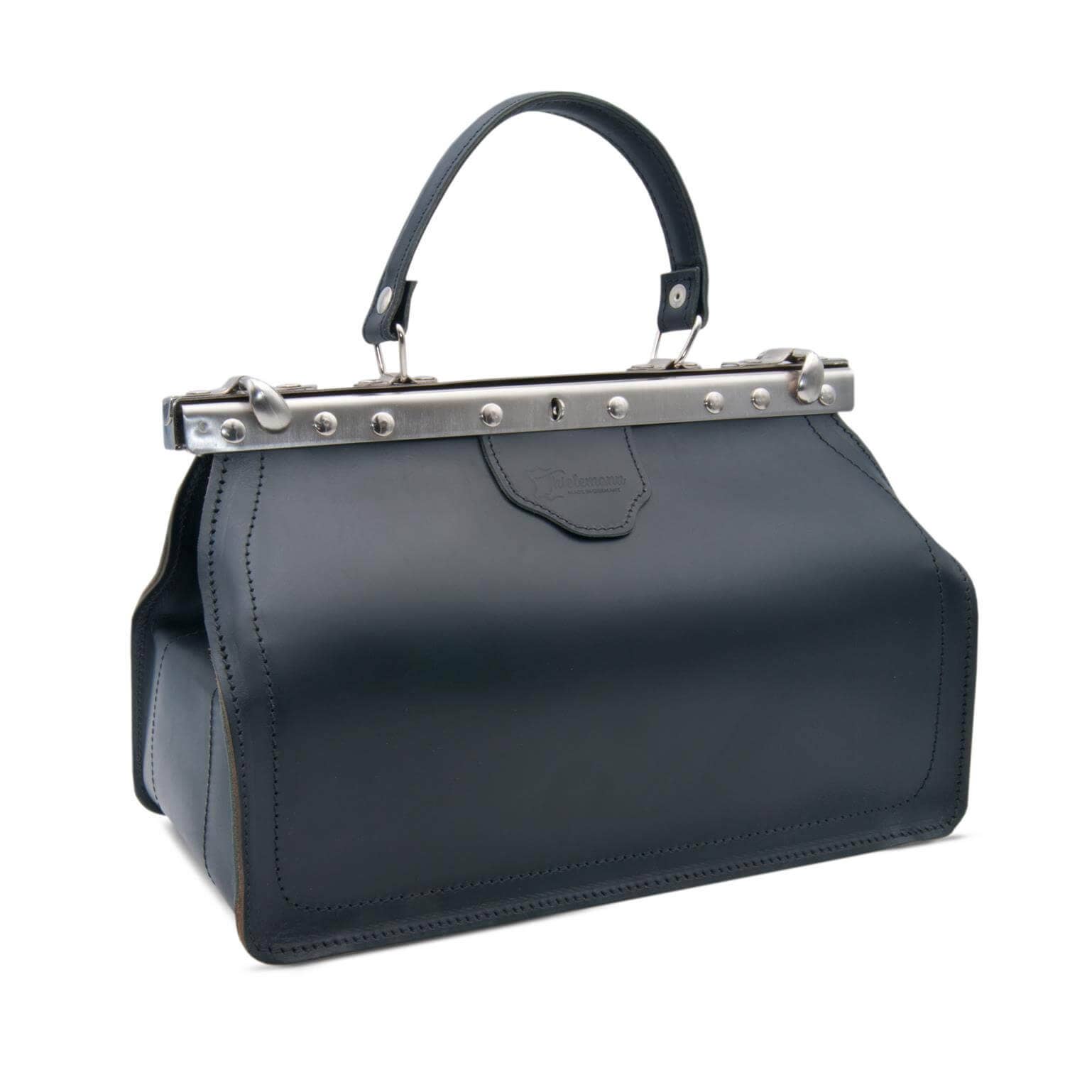 Thielemann Leather Manufacturer - Wholesale Top Handle Bag - Women's - “Santa Maria” doctor bag with leather pockets0