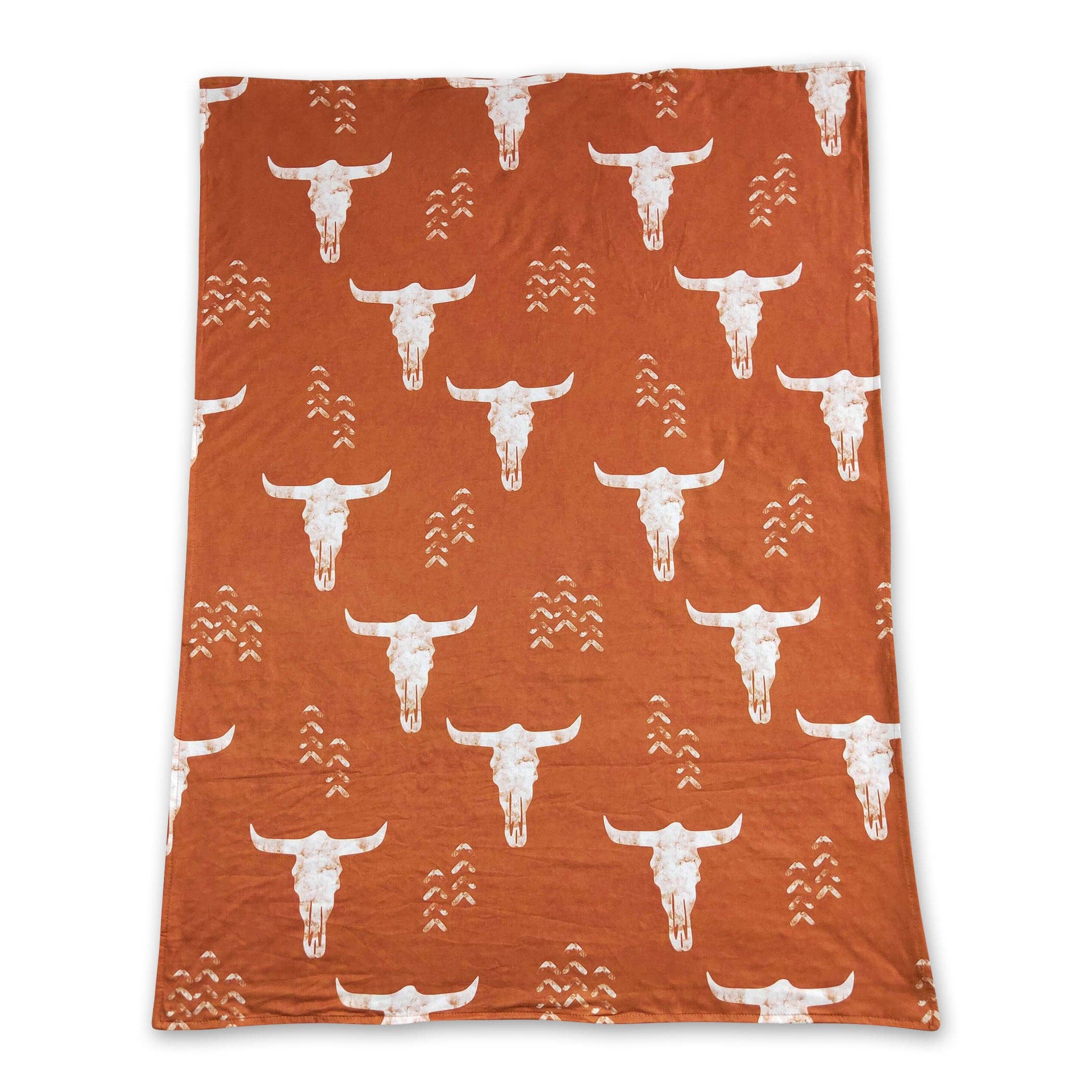 Yawoo Garments - Wholesale Bedding Blanket - Kids & Baby - Brown bull skull baby kids western blankets1