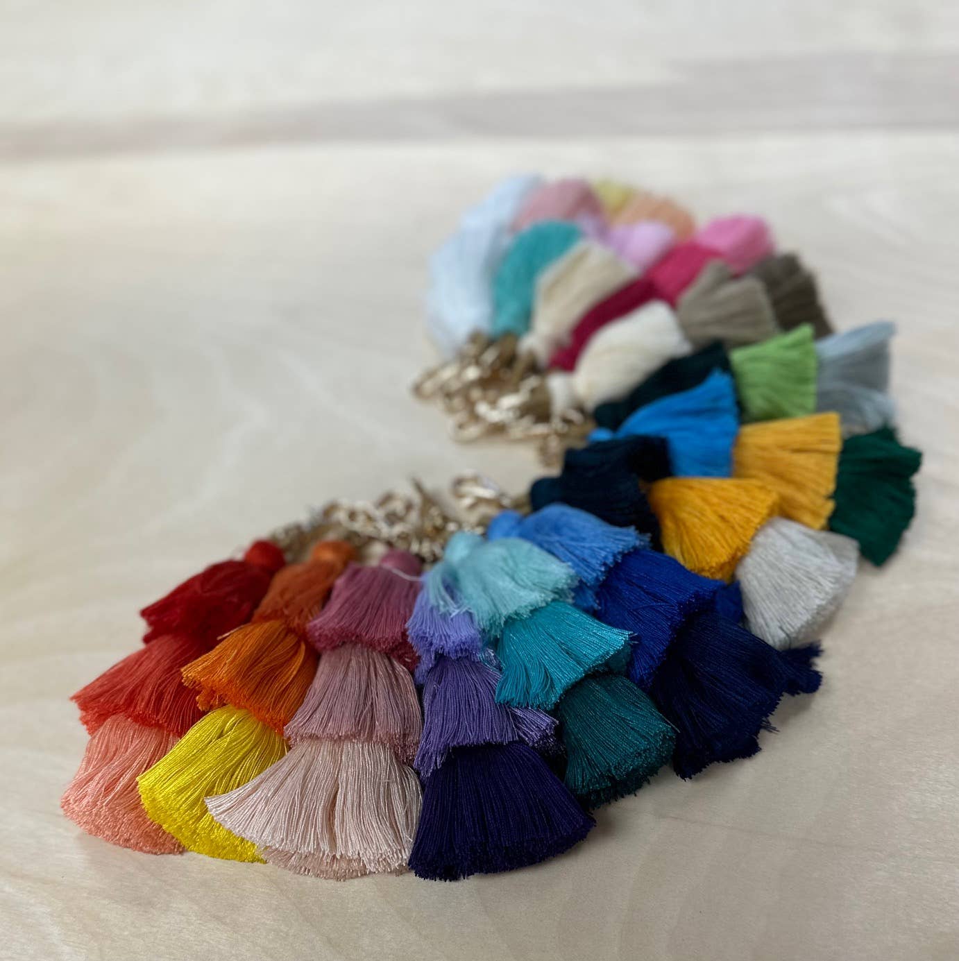 Palmy Pineapple - Wholesale Keychain - Women's - 3 Tiered Large Ombre Tassel with Clasp11