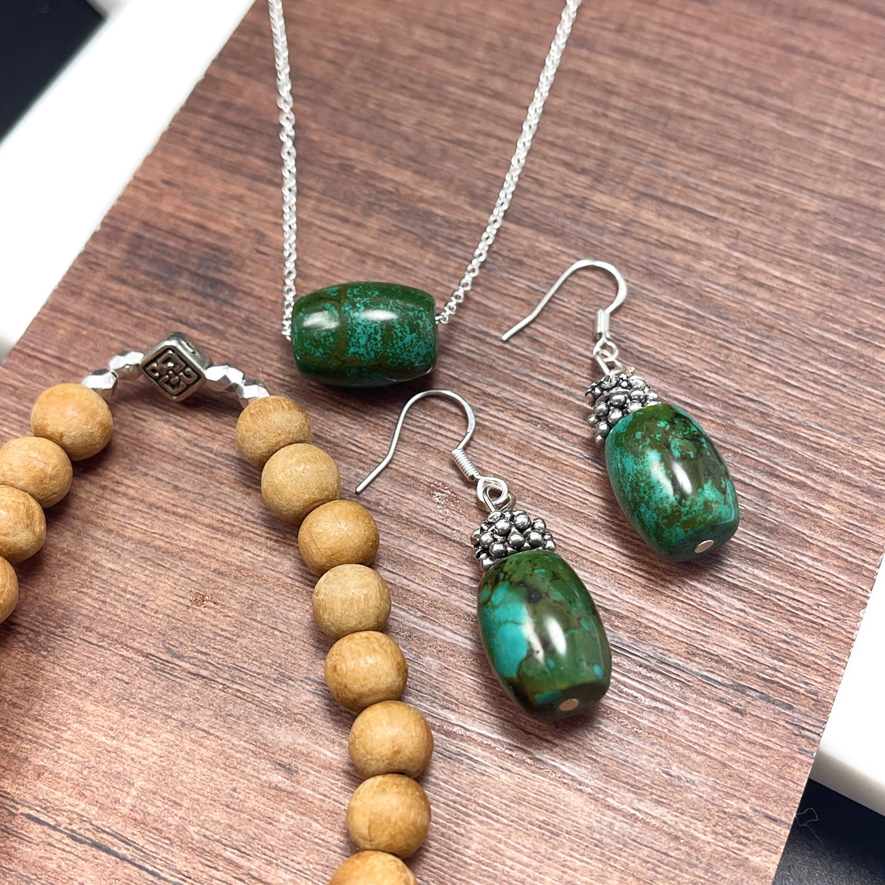 Peace Love Bling - Wholesale Pendant/Charm Necklace - Turquoise Drum Necklace1