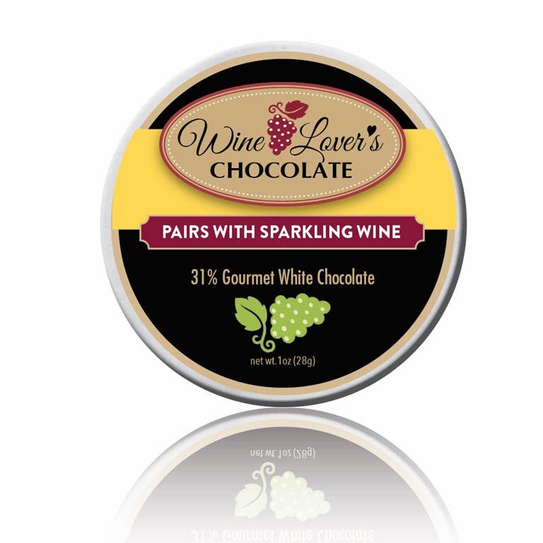 The San Francisco Chocolate Factory - Wholesale Chocolate Bar - 1oz Tin Wine Lover's Chocolate - Pairs with Sparkling Wines