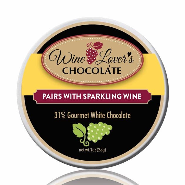 The San Francisco Chocolate Factory – wholesale Chocolate bar – 1oz Tin Wine Lover's Chocolate - Pairs with Sparkling Wines0