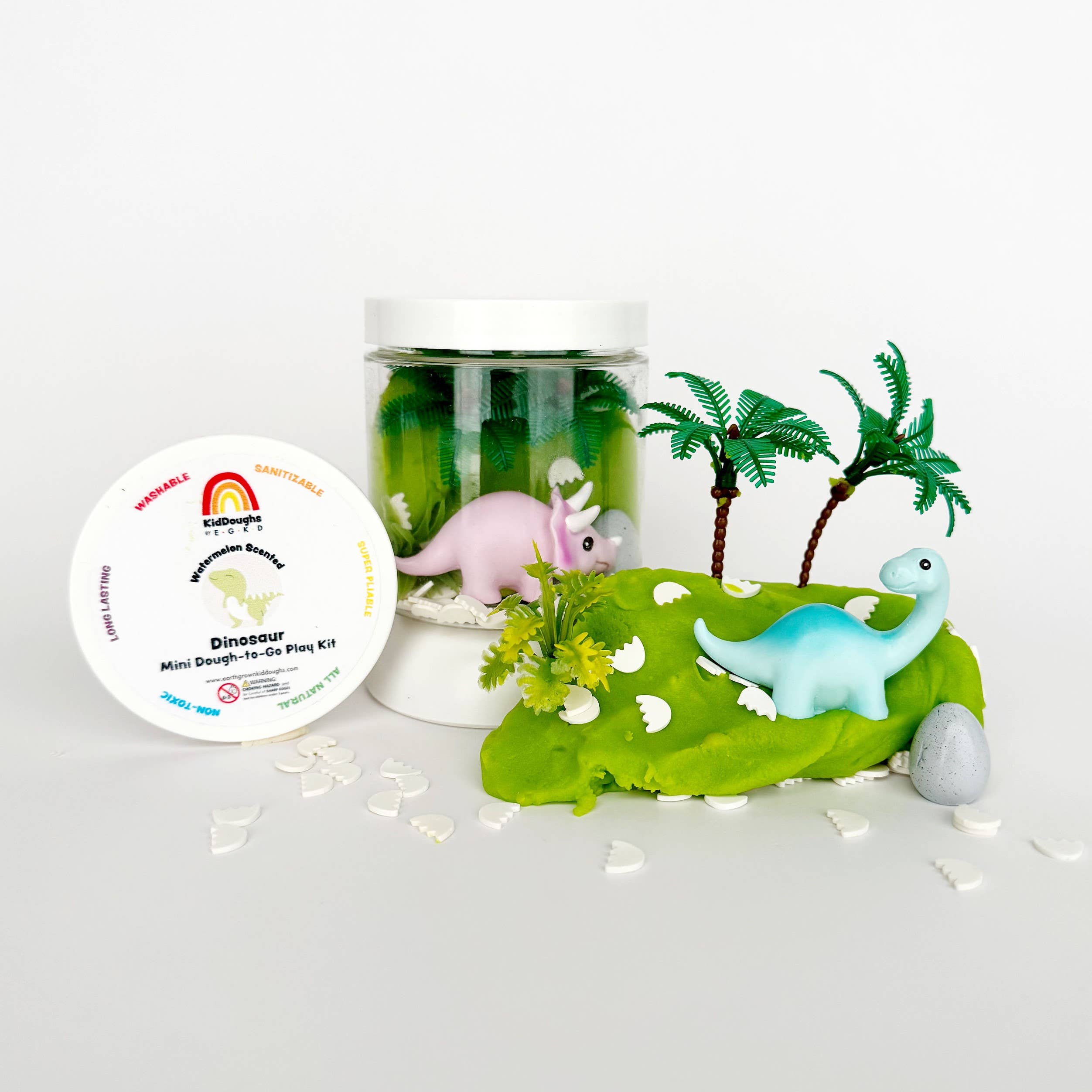 Earth Grown KidDoughs (KidDoughs by EGKD) - Wholesale Putty/Slime - Kids - Dinosaur Mini Dough-To-Go1