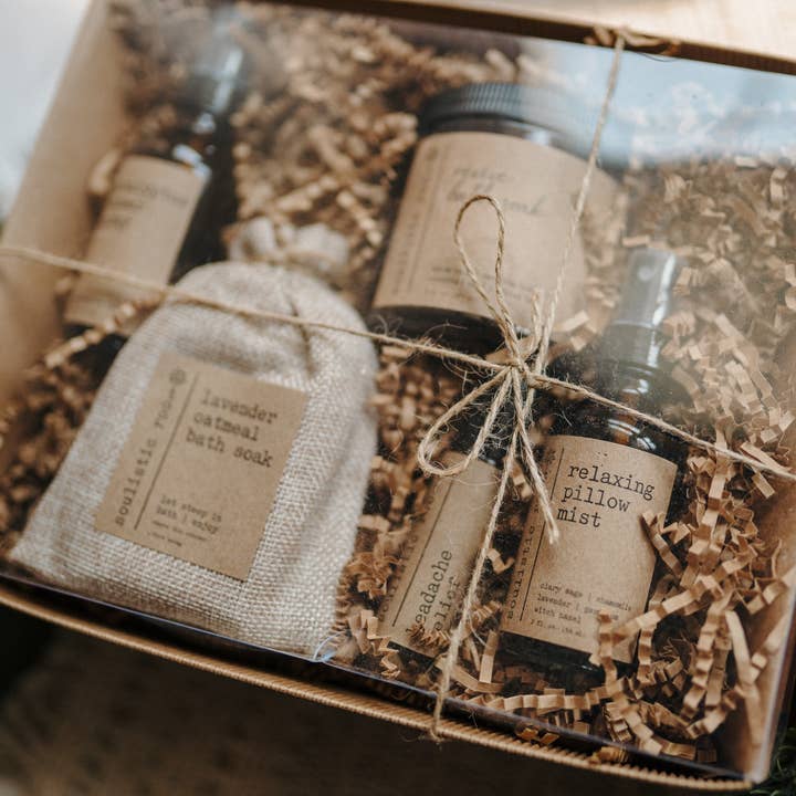Soulistic Root - Essential Oils & Self Care Gifts - Wholesale Bath & Body Set - Spa Gift Set | Wellness + Relaxing Self Care Gift for Women