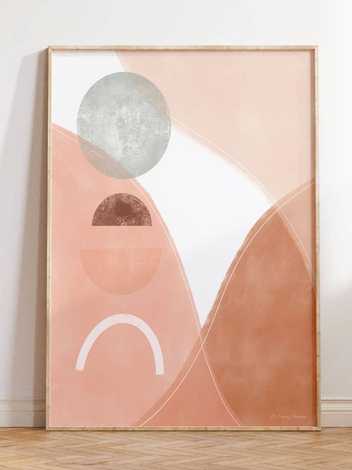 Geometric Pastel Art Print for wholesale by Illustrations Its Funny Howww Inc