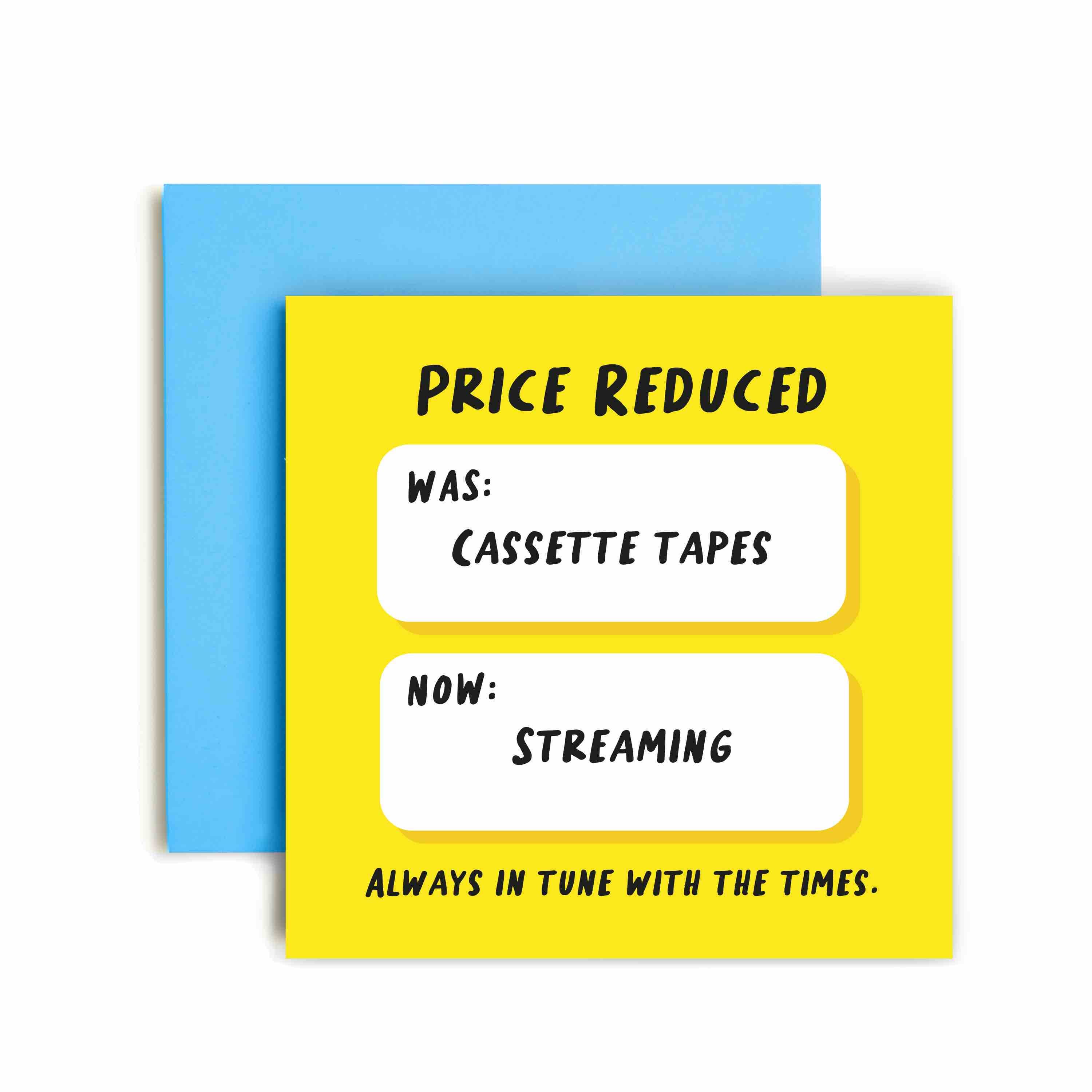 Huxters – wholesale Birthday card – Cassettes Now Streaming Happy Birthday Card