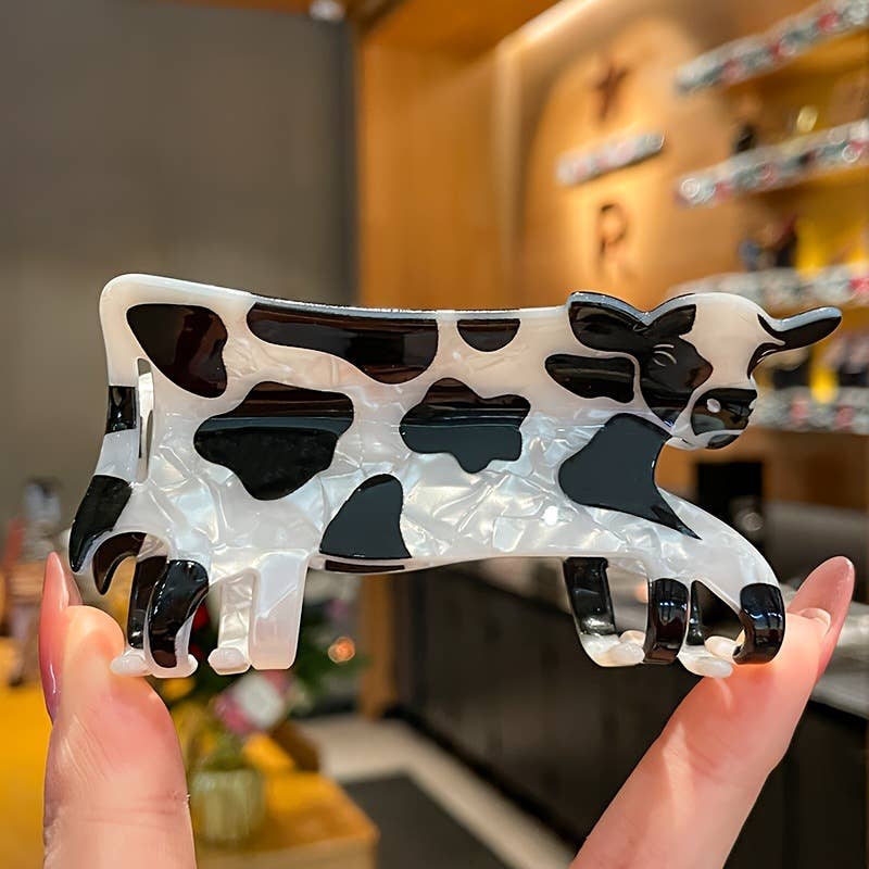 SoapElenGlen - Wholesale Hair Clip - Women's - Cute Cow - Shaped Animal Hair Claw Clips 0