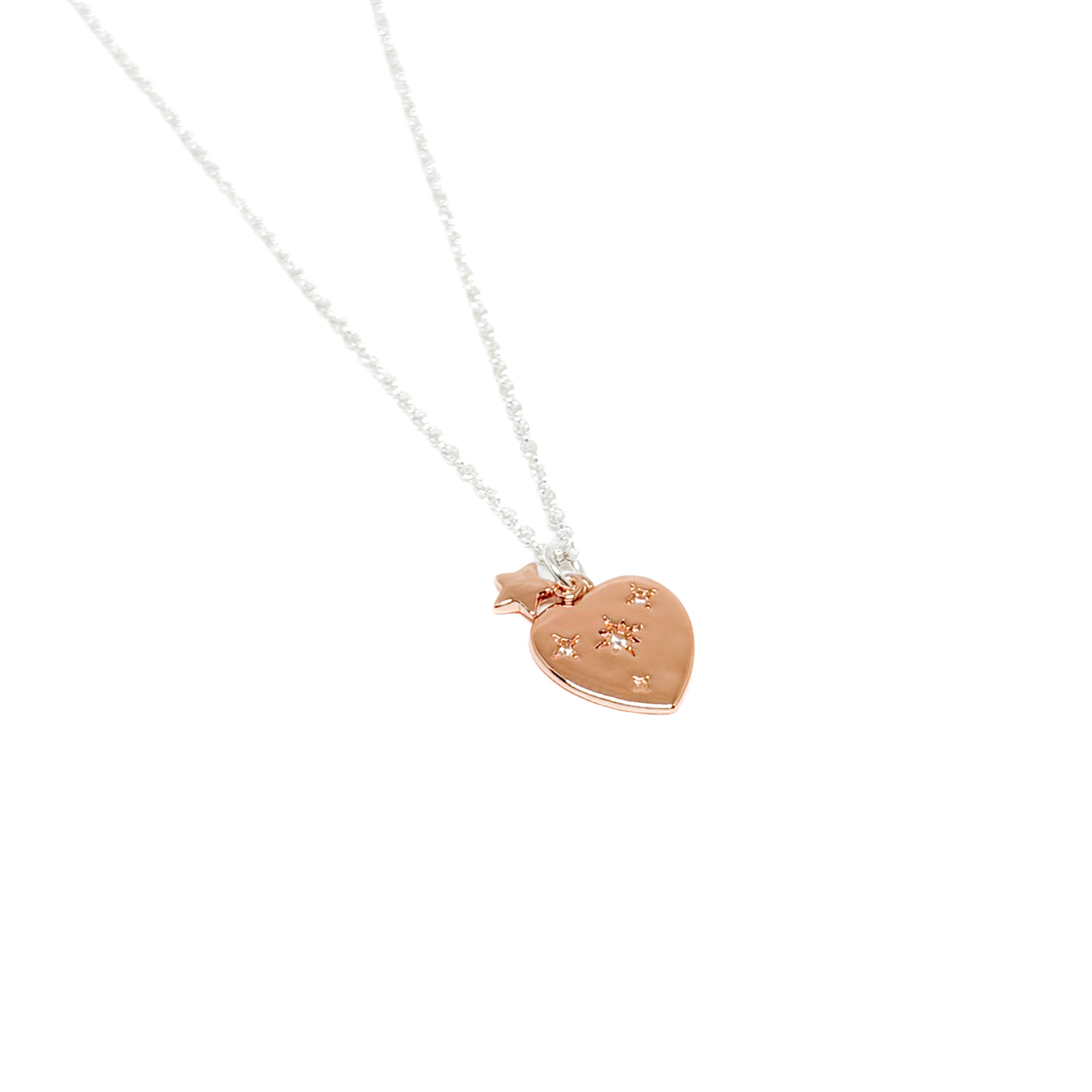 Clementine Jewellery – wholesale Pendant/charm necklace – Rea Heart Necklace - Rose Gold0