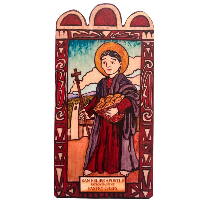 San Felipe Apóstol - For Pastry Chefs for wholesale by Lynn Garlick Retablos