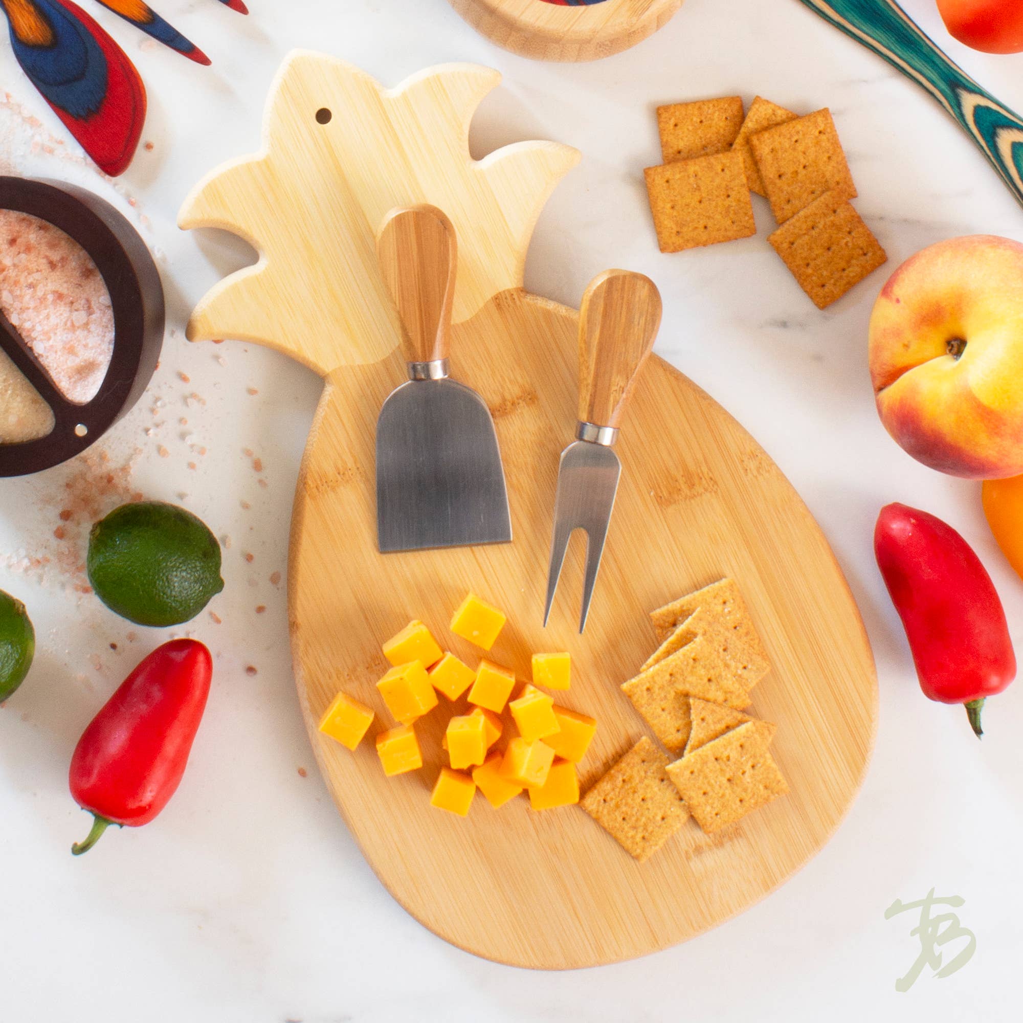 Totally Bamboo - Wholesale Cutting Board - Pineapple Shaped Serving & Cutting Board2