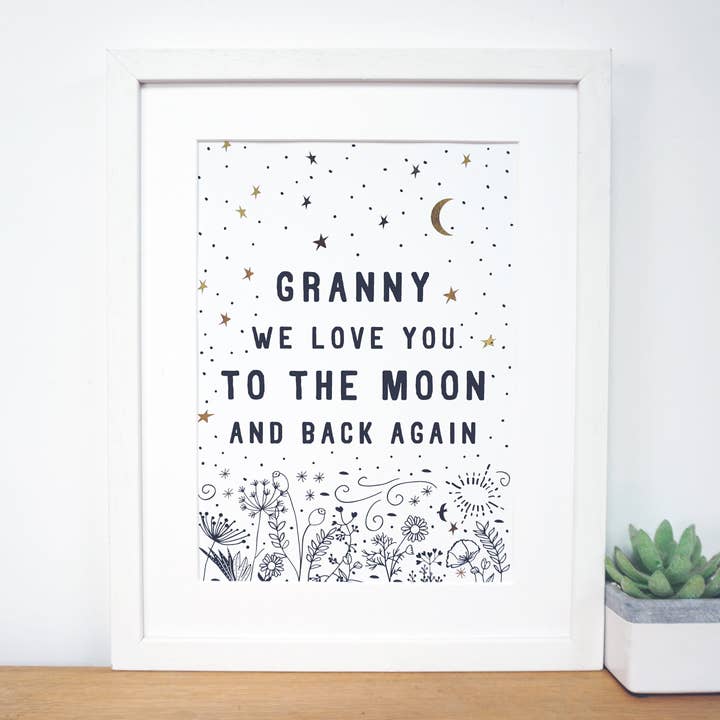 Grandma, We Love You to the Moon and Back Again for wholesale by Ant Design Gifts
