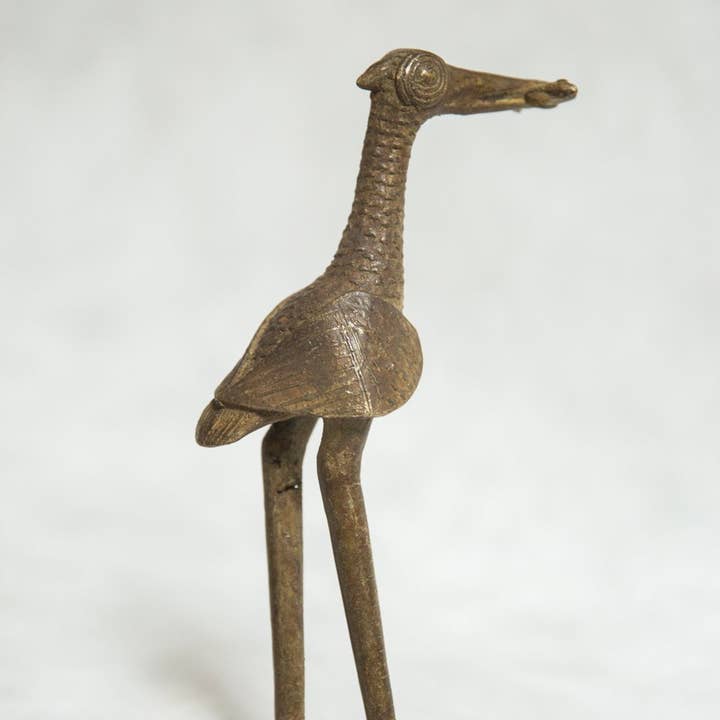 Old New House - Wholesale Sculpture - Large Fishing Bird Feather and Fish Bronze Sculpture4