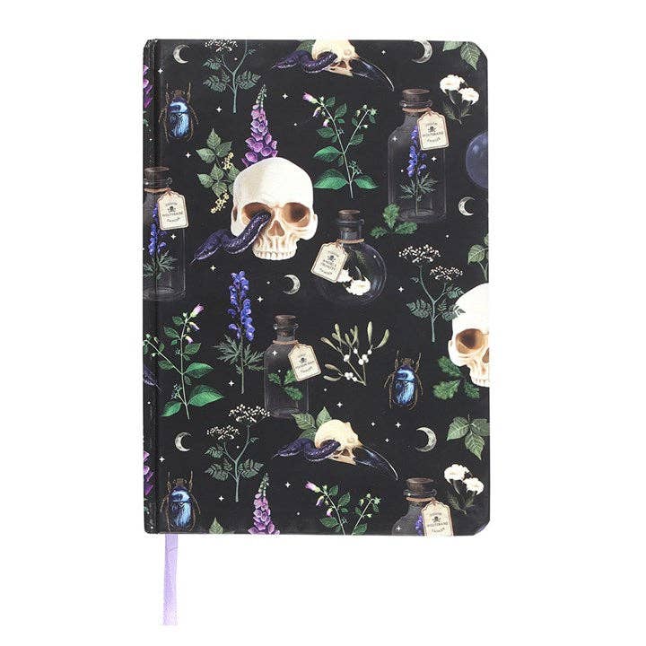 Something Different Wholesale – wholesale Notebook – Venom & Vines Gothic Skull Print A5 Notebook1