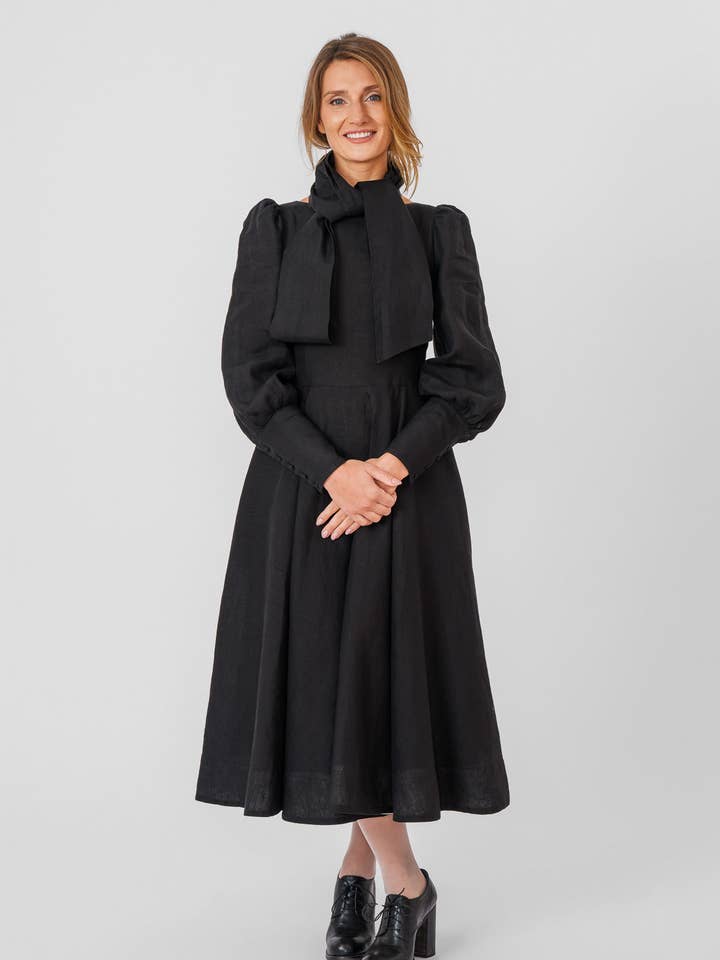 Red Poppy Hawthorn Dress, Long Sleeve for wholesale on Faire14