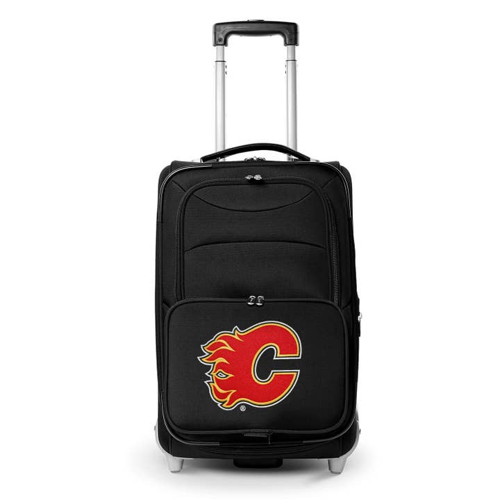 NHL Calgary Flames 21" Carry-On Rolling Soft side for wholesale by Mojo Licensing