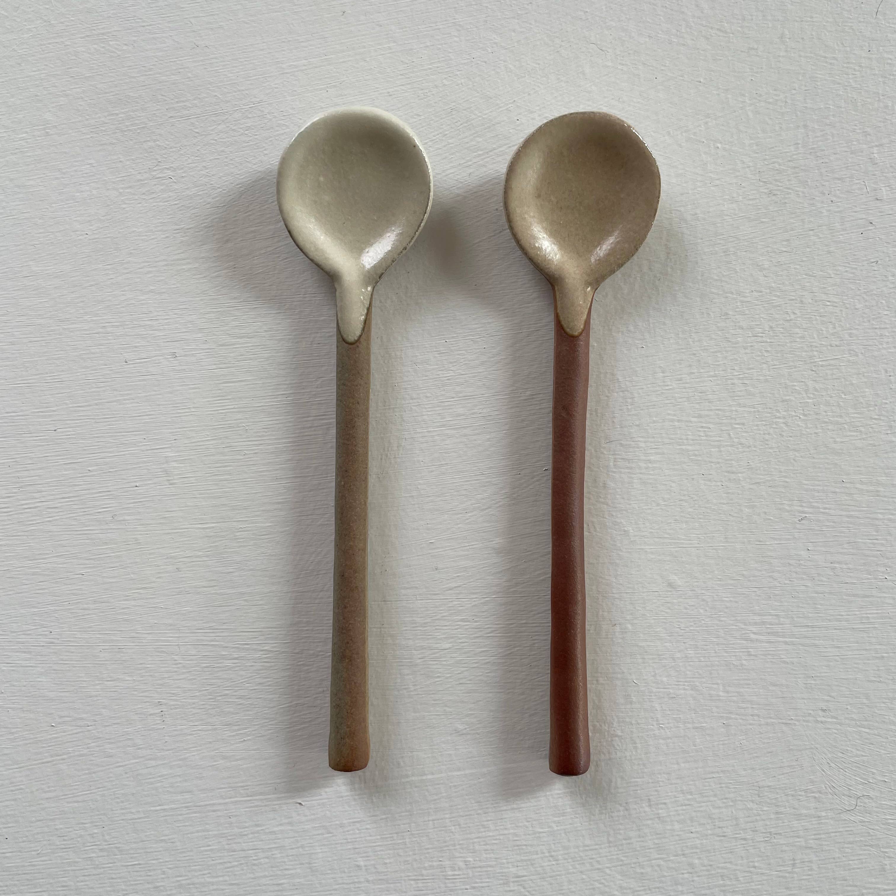 fort & field - Wholesale Kitchen Spoon - Neutral small handmade Japanese pottery coffee or tea spoon9