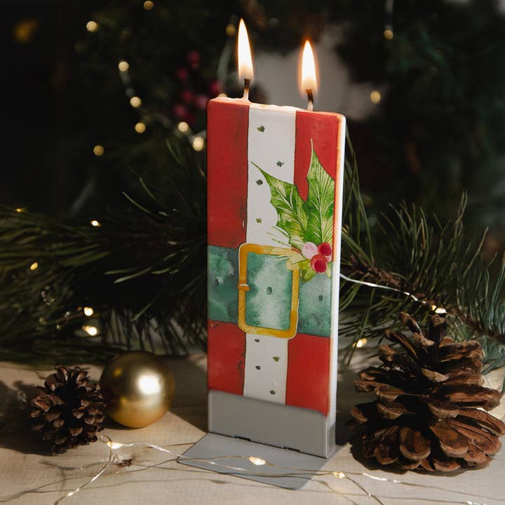 Flat Handmade Candle - Santa Belt and other Purchase Wholesale flat. Free Returns & Net 60 Terms on Faire trending on Faire.