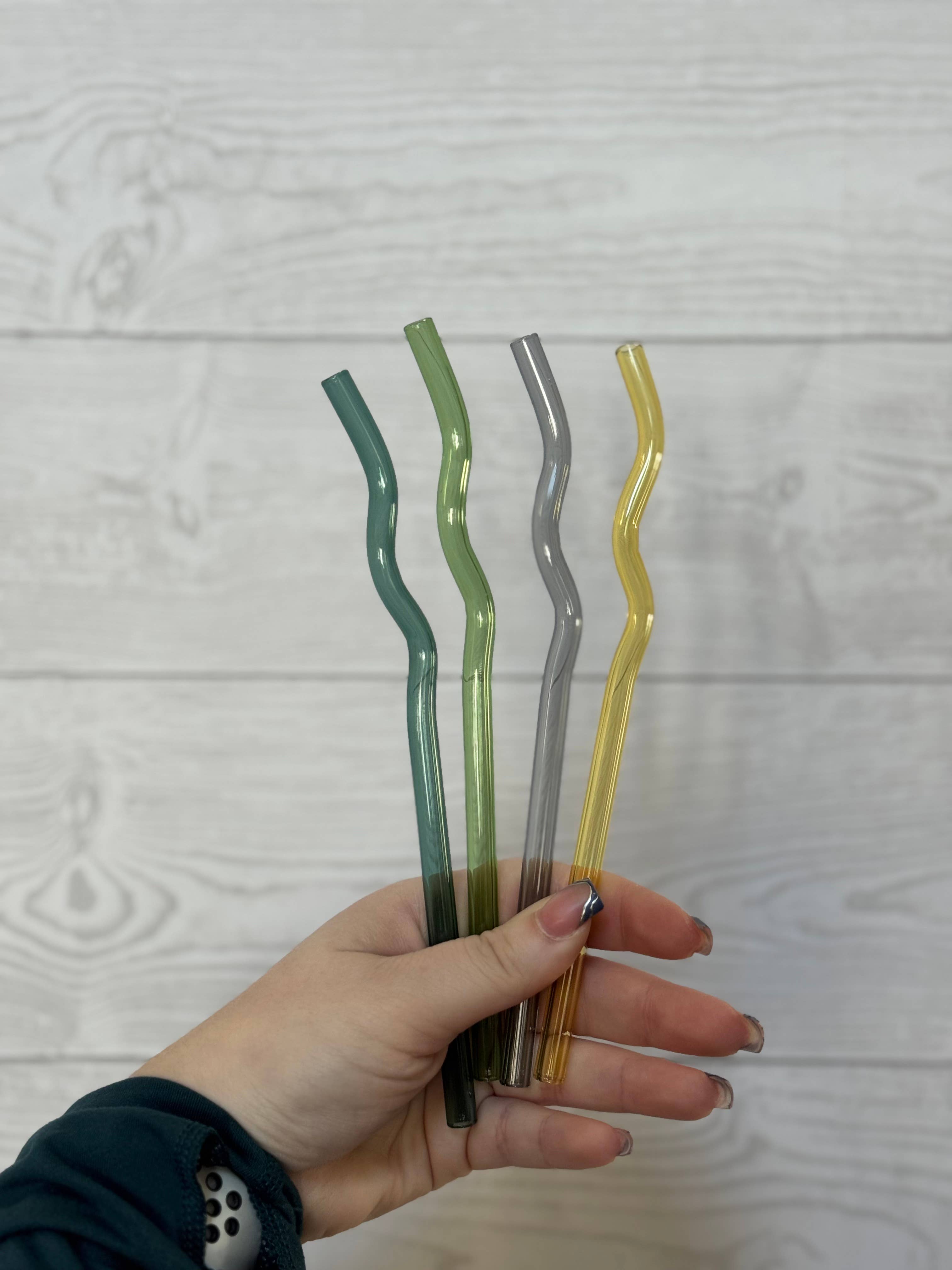 Mason Jar Designs - Wholesale Drinking Straw - Colored wavy straw0