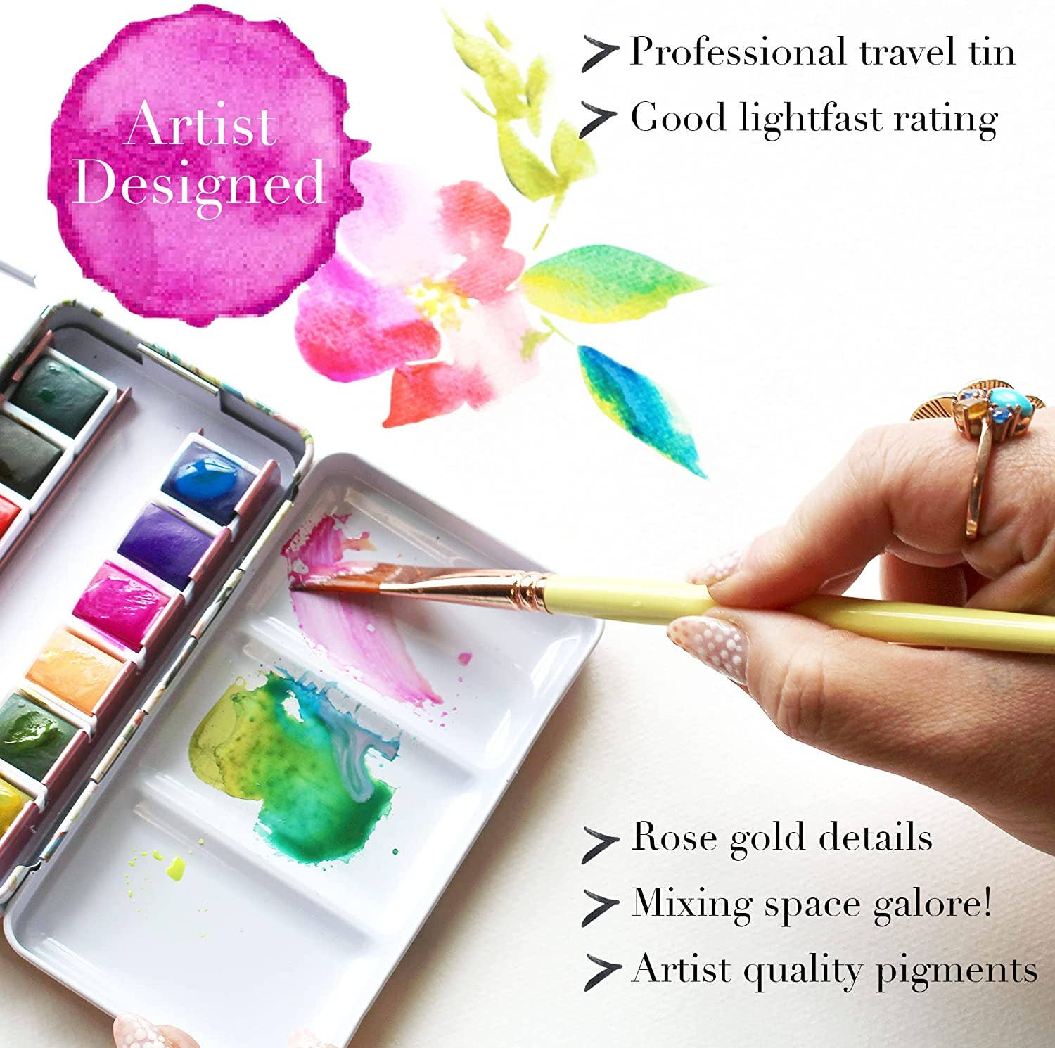 Paintcrush - Wholesale Palette/Mixing Tray - The Making Art for Joy's Sake Watercolor Palette4