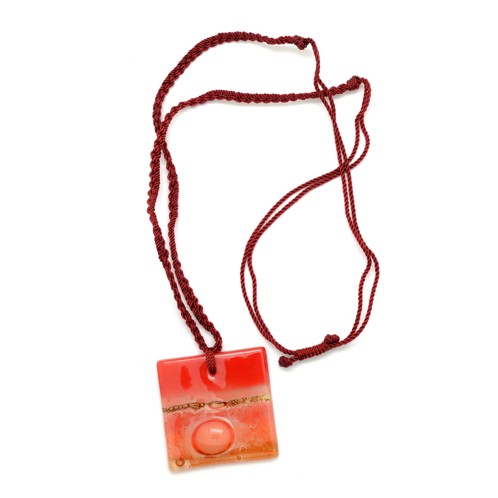 Dunitz & Company - Wholesale Pendant/Charm Necklace - Square Glass Pendant Necklace3