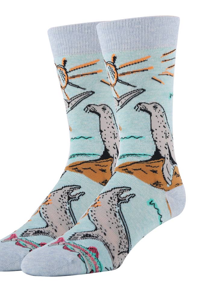 Harbor Seal | Men's Funny Cotton Crew Socks and other Purchase Wholesale sock harbor. Free Returns & Net 60 Terms on Faire trending on Faire.