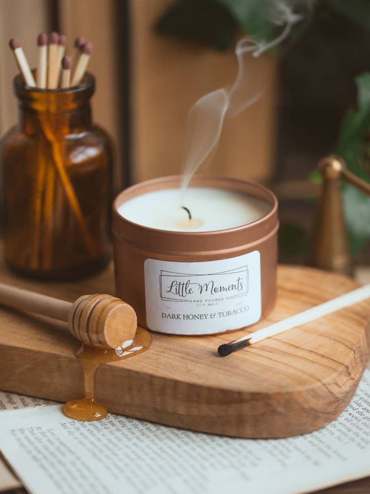 Scented Candle Tins for wholesale by Little Moments Melts