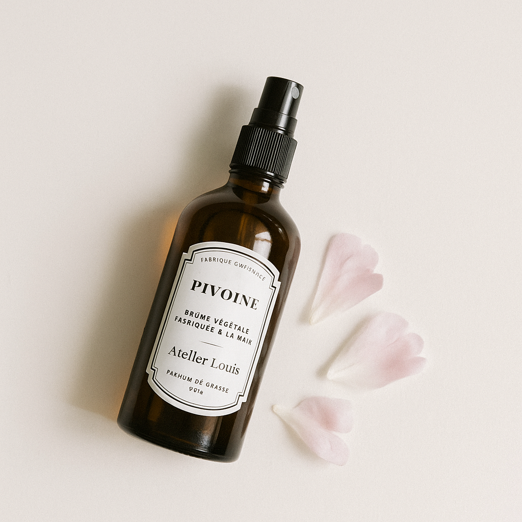 Atelier Louis - Vente Vaporisateurs d'ambiance et de linge - Brume végétale Pivoine1