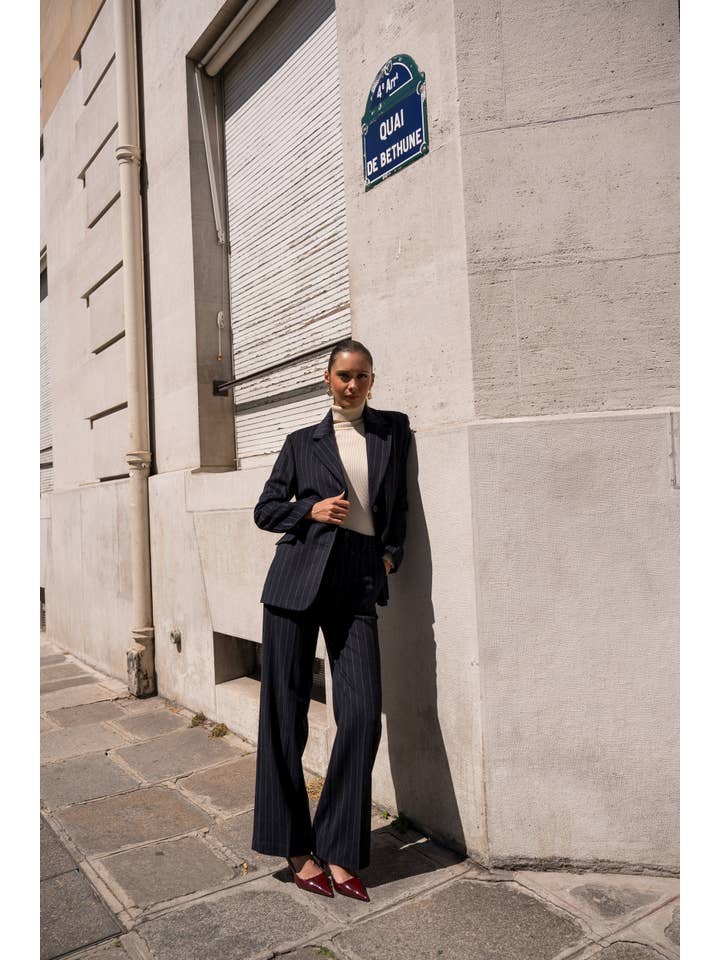 Attentif Paris – wholesale Blazer – Women's – Pinstripe wool-blend blazer8