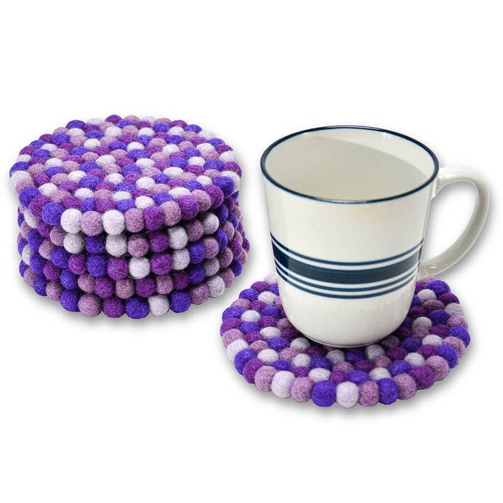 Mini Round Ball Mat- Purple for wholesale by BNB Crafts Inc.
