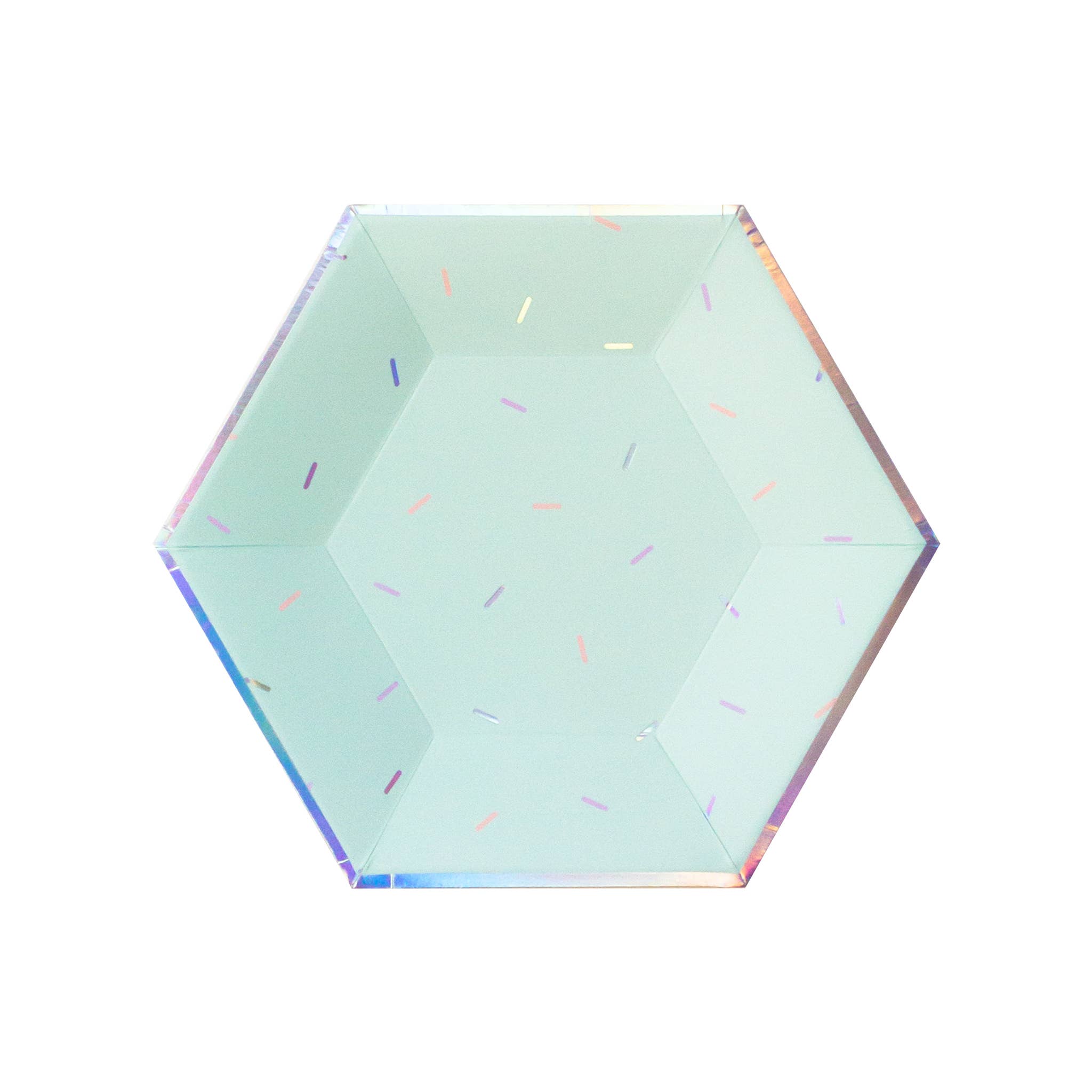 Harlow & Grey - Venta al por mayor Platos desechables - Platos pequeños de papel Sprinkles en colores pastel (paquete de 18, multicolor)3