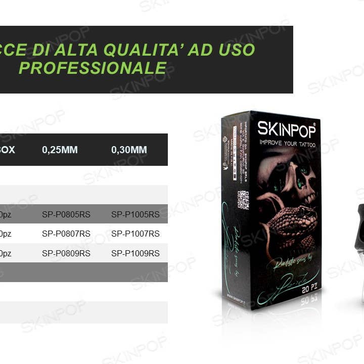 SKINPOP – wholesale Tattoo ointment/care – SKINPOP REALISTIC STYLE TATTOO CARTRIDGES BY PLCIDO