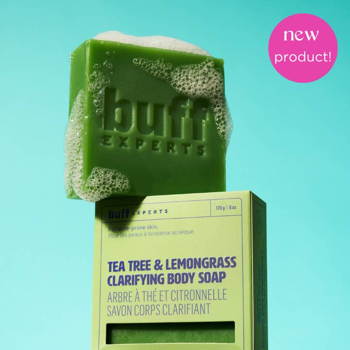 Buff Experts - 🇨🇦 - Wholesale Bar Soap - Tea Tree & Lemongrass Clarifying Body Soap- Treats Body Acne