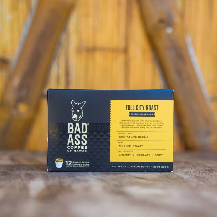 Bad Ass Coffee of Hawaii - Wholesale Coffee Pods - Single Serve Cups | Signature Blend Full City Roast 12-pack1
