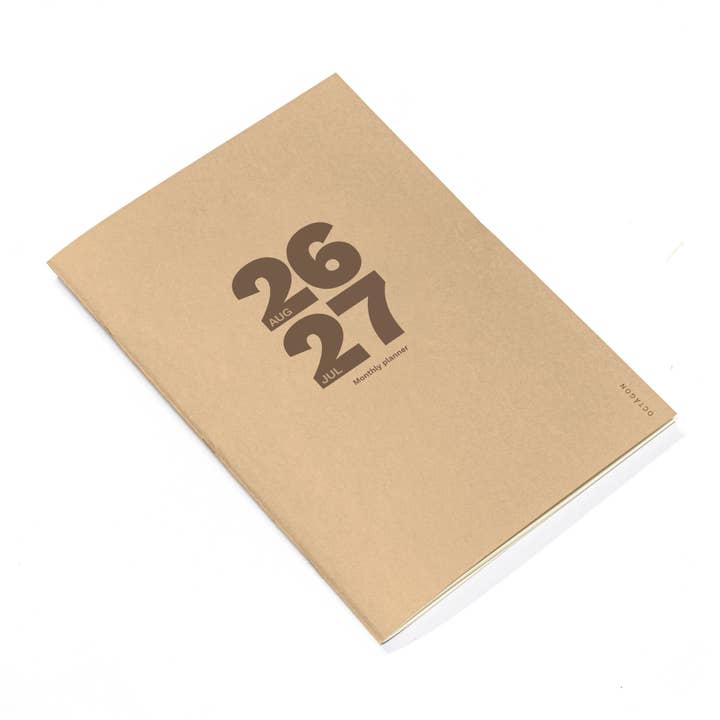 2026–2027 Big Monthly Planner PLUS · A4 size · Camel color for wholesale by OCTAGON DESIGN