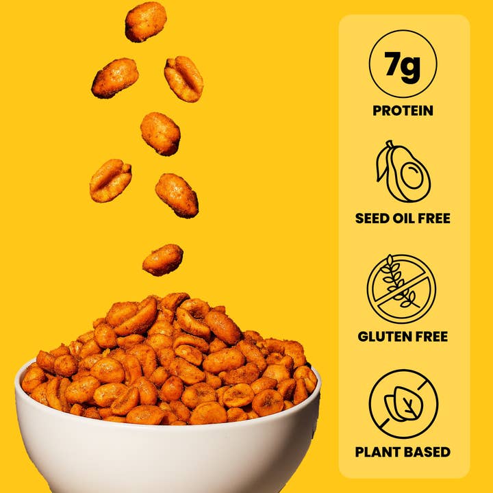 Confusion Snacks - Wholesale Nuts - Spicy Dry Roasted Peanuts – Gourmet Protein Snack 7.0oz 🌶️1