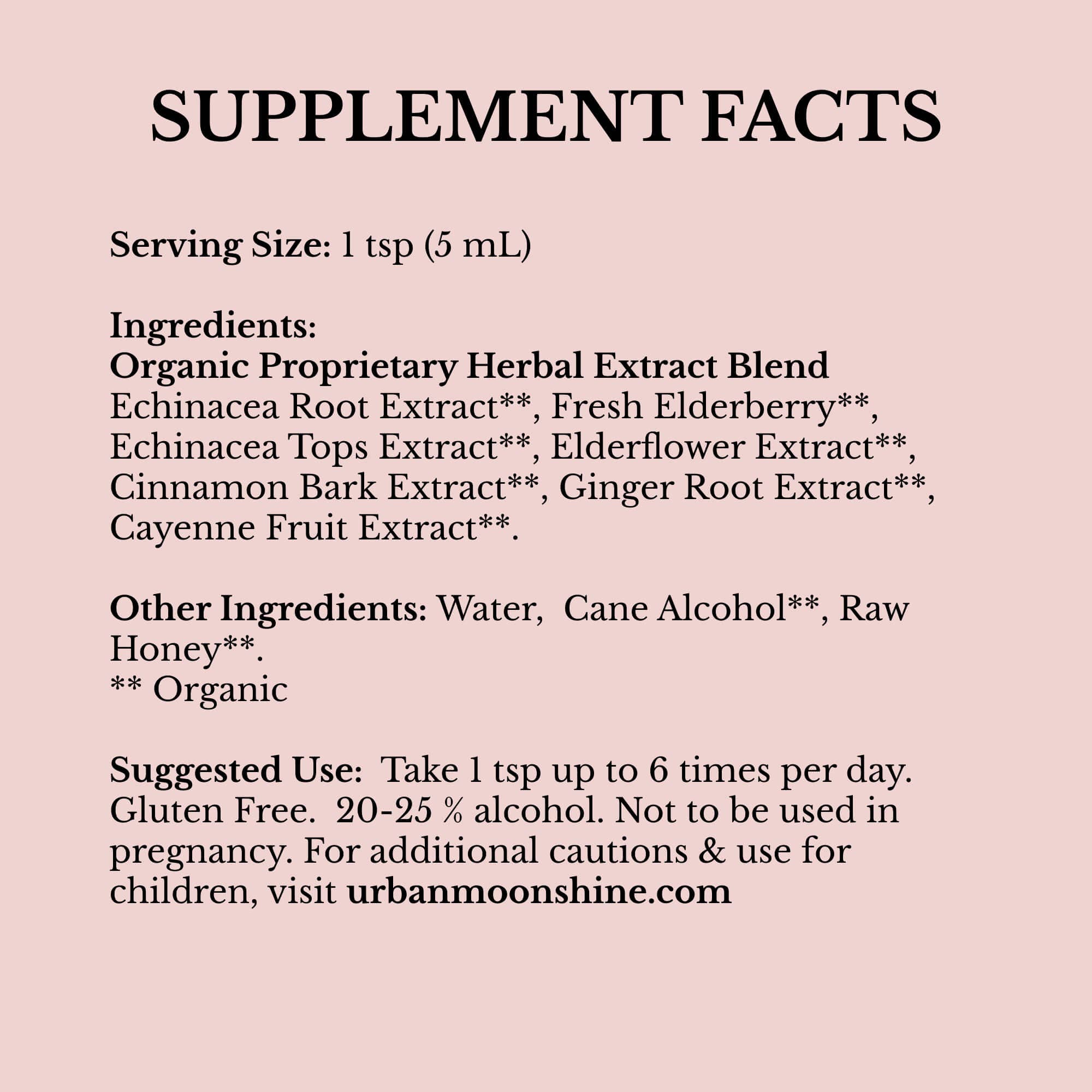 Urban Moonshine - Wholesale Oral Supplement/Vitamin - Immune Zoom6