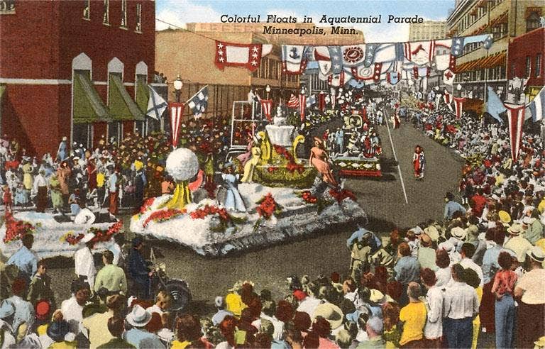 Found Image Press - Vendita all'ingrosso Calamite - Magnete MN-53 Parata Aquatennial, Minneapolis0