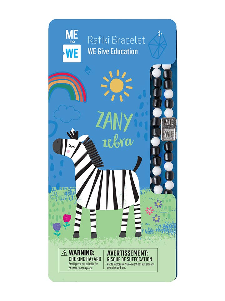 Cute Critter Rafiki Bracelet - Zany Zebra for wholesale by ME to WE