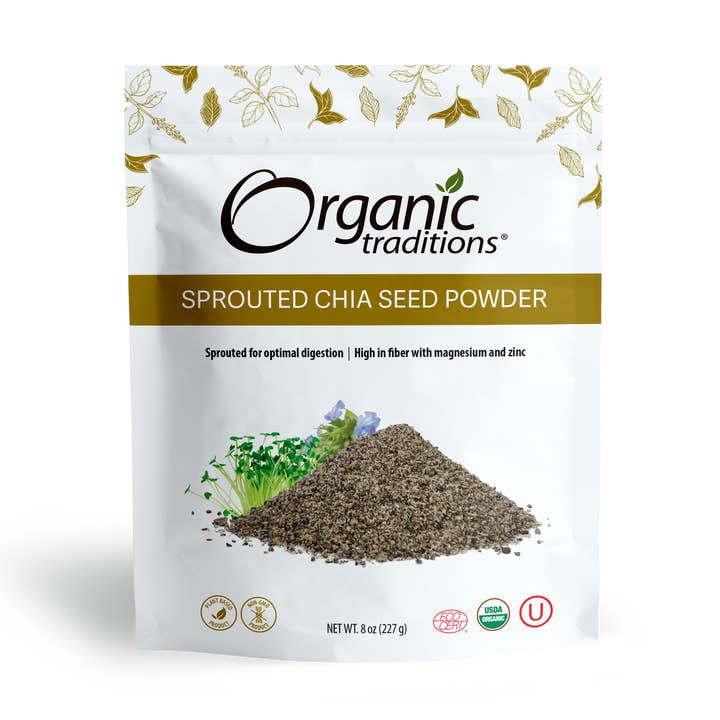 Organic Traditions - Vente Graines - Poudre de graines de chia germées0