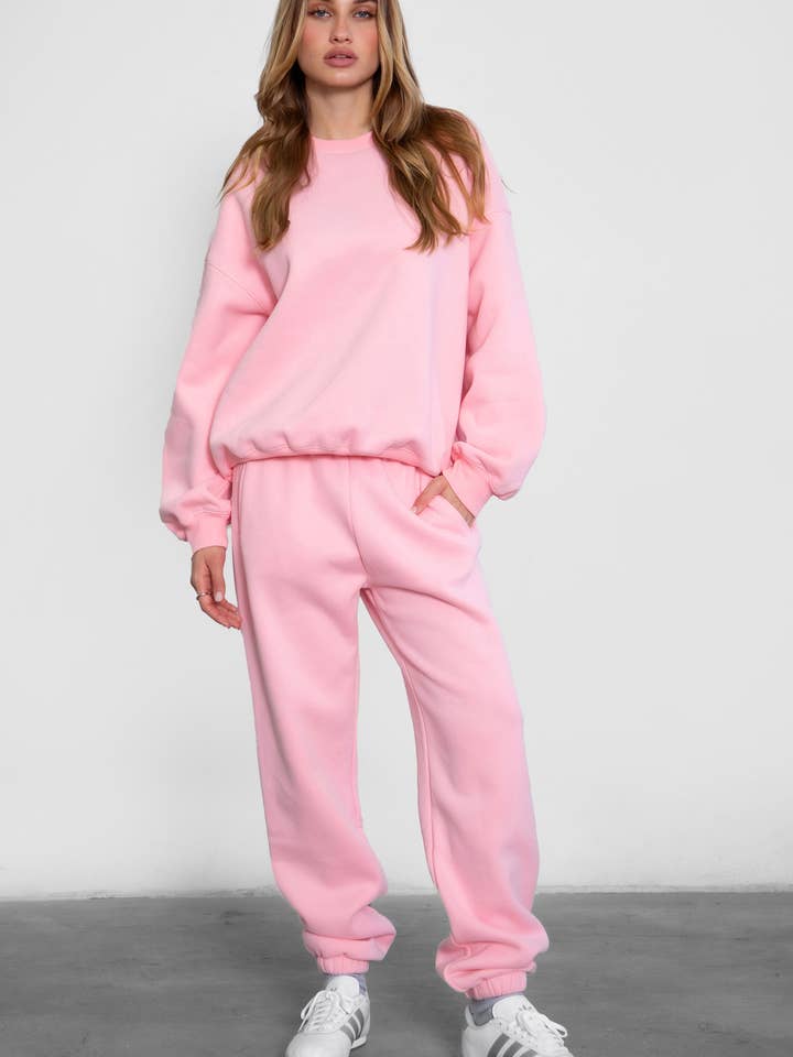 TICTOC - Venta al por mayor Pantalones de chándal/cómodos - Mujer - Pantalones de chándal de felpa de cintura alta con bolsillos DOVE35