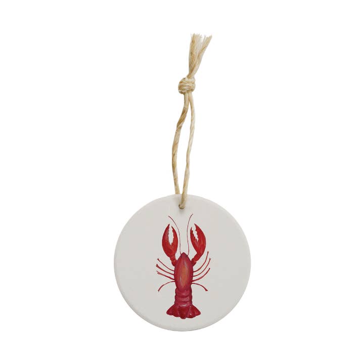 Tina Labadini Designs - Wholesale Ornament - lobster cooked ceramic ornament0