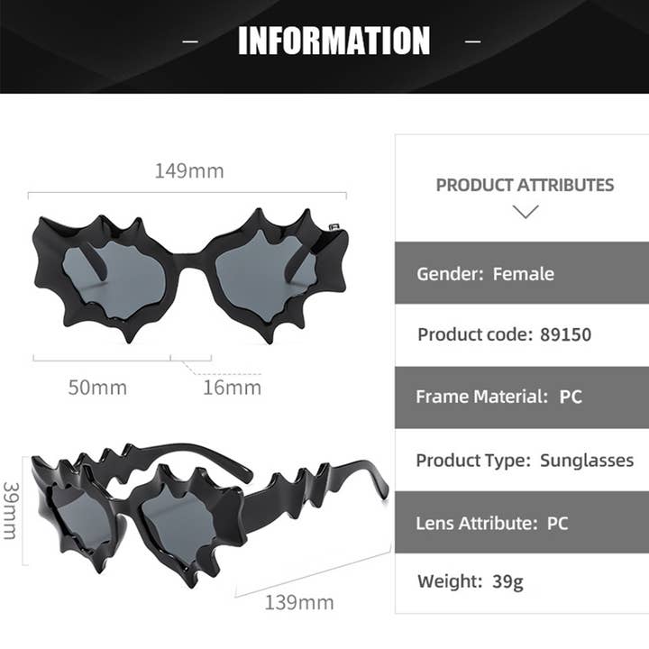 ACCITY - Wholesale Sunglasses - Women's - 2024 IRREGULAR FUTURISTIC PUNK SUNGLASSES UNISEX_CWASG02546