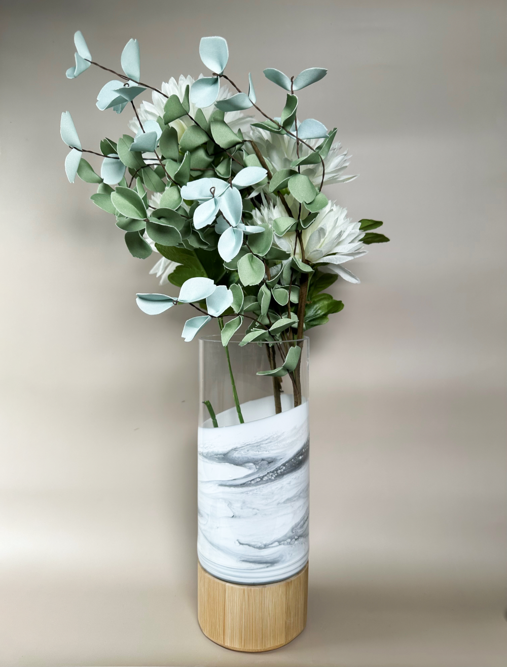 Lynn & Liana Designs - Wholesale Vase - NEW!!! Resin Accented Vase with Bamboo Base (NO TARIFFS)27