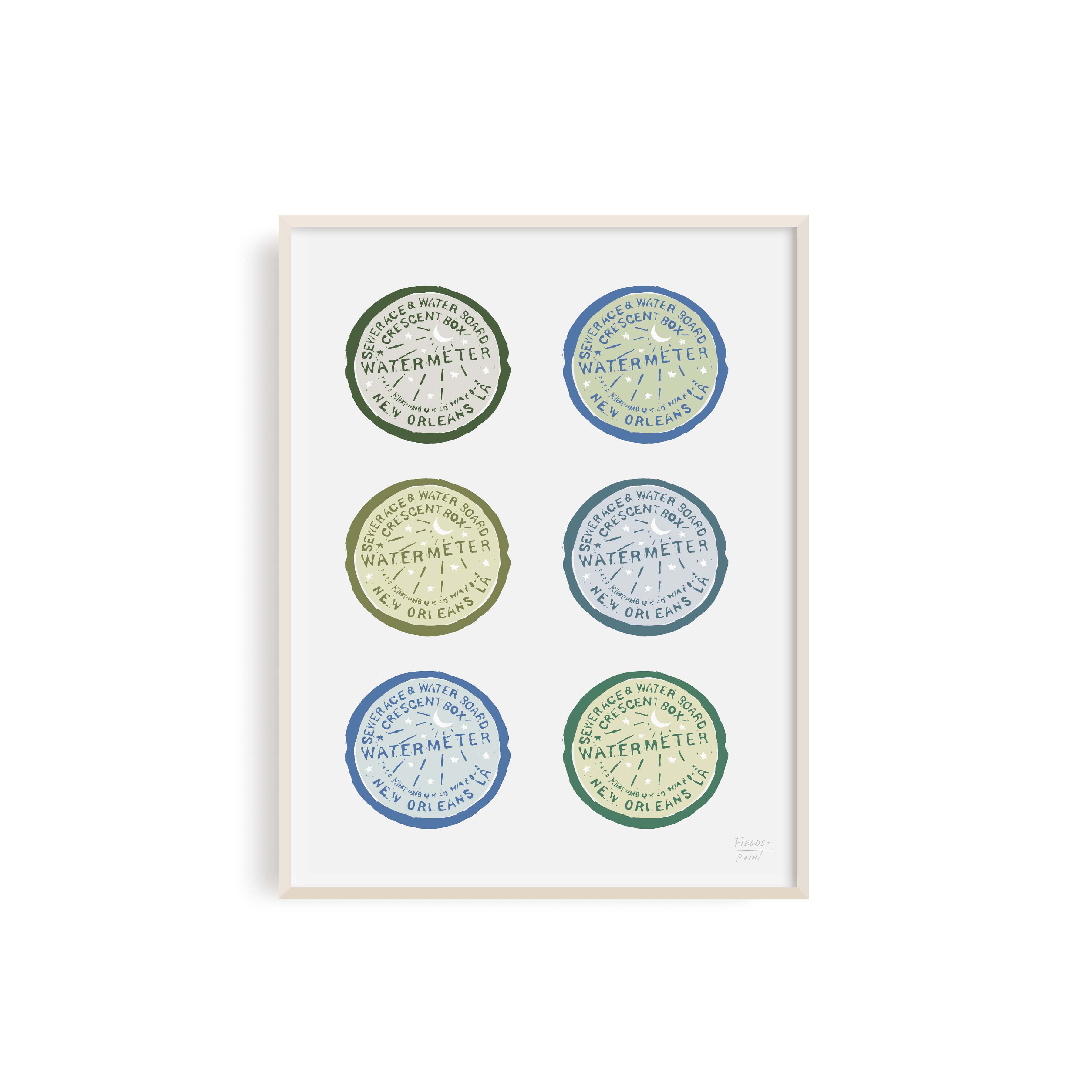 Statement Goods - Wholesale Art Print - New Orleans Water Meter Art Print