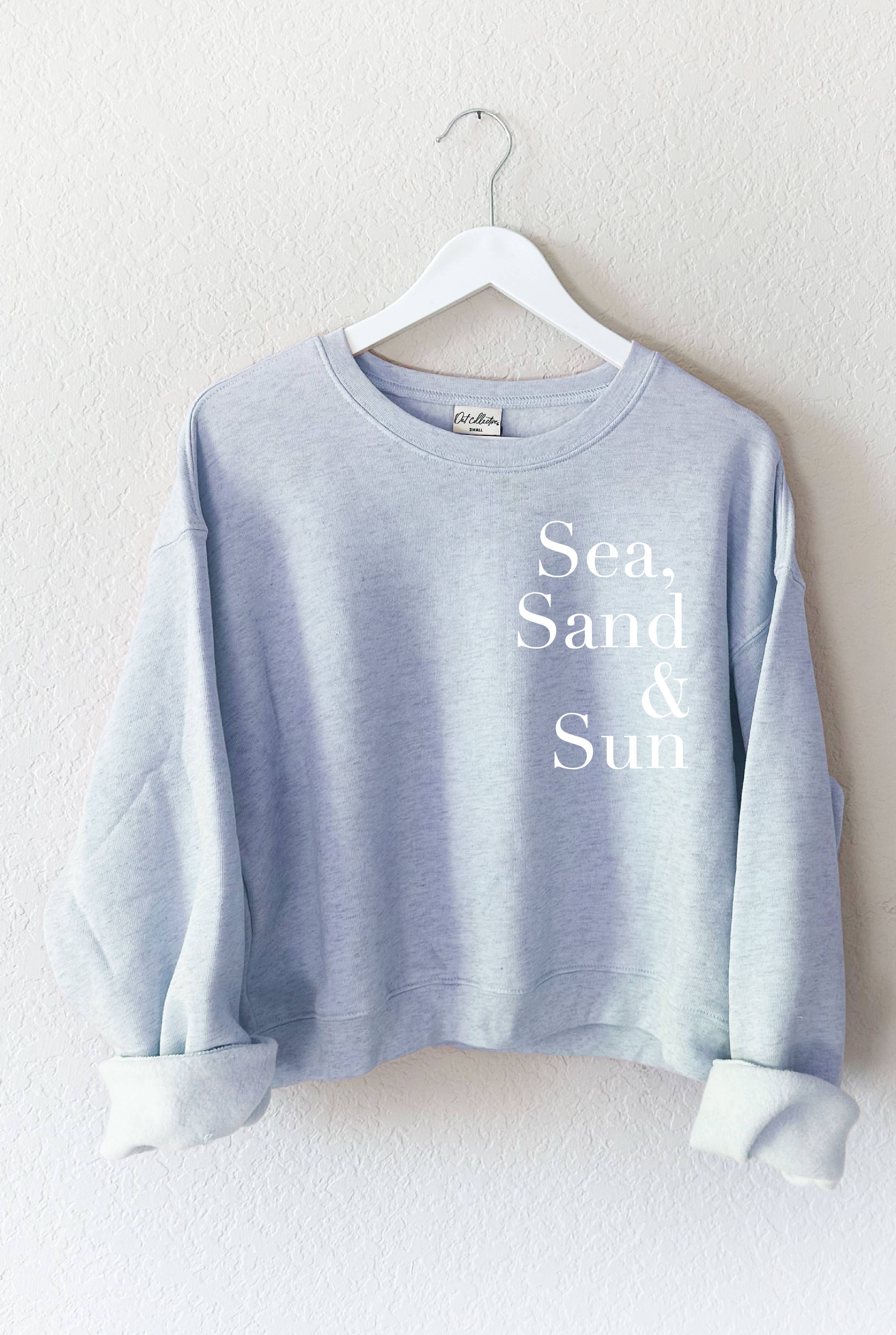 OAT COLLECTIVE - Wholesale Graphic Sweatshirt - Women's - SEA,SAND AND SUN Mid Graphic Sweatshirt11